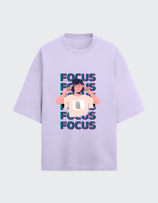Focus motivation unisex Terry Oversized Tee