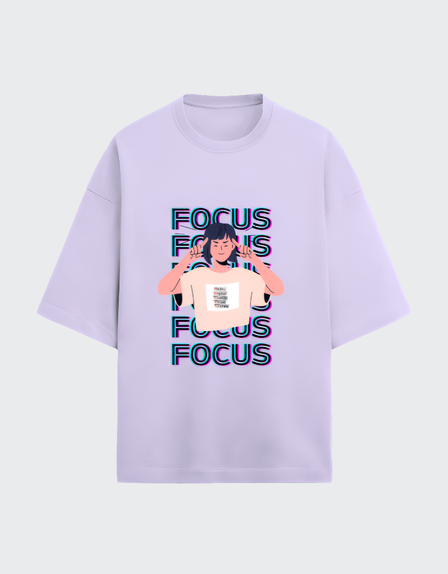 Focus motivation unisex Terry Oversized Tee